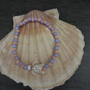 Schildkröten Armband  lila  / pink