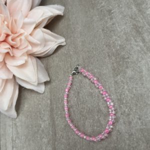 Pink  durchsichtiges  Armband